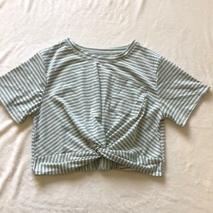 Twist front crop tee